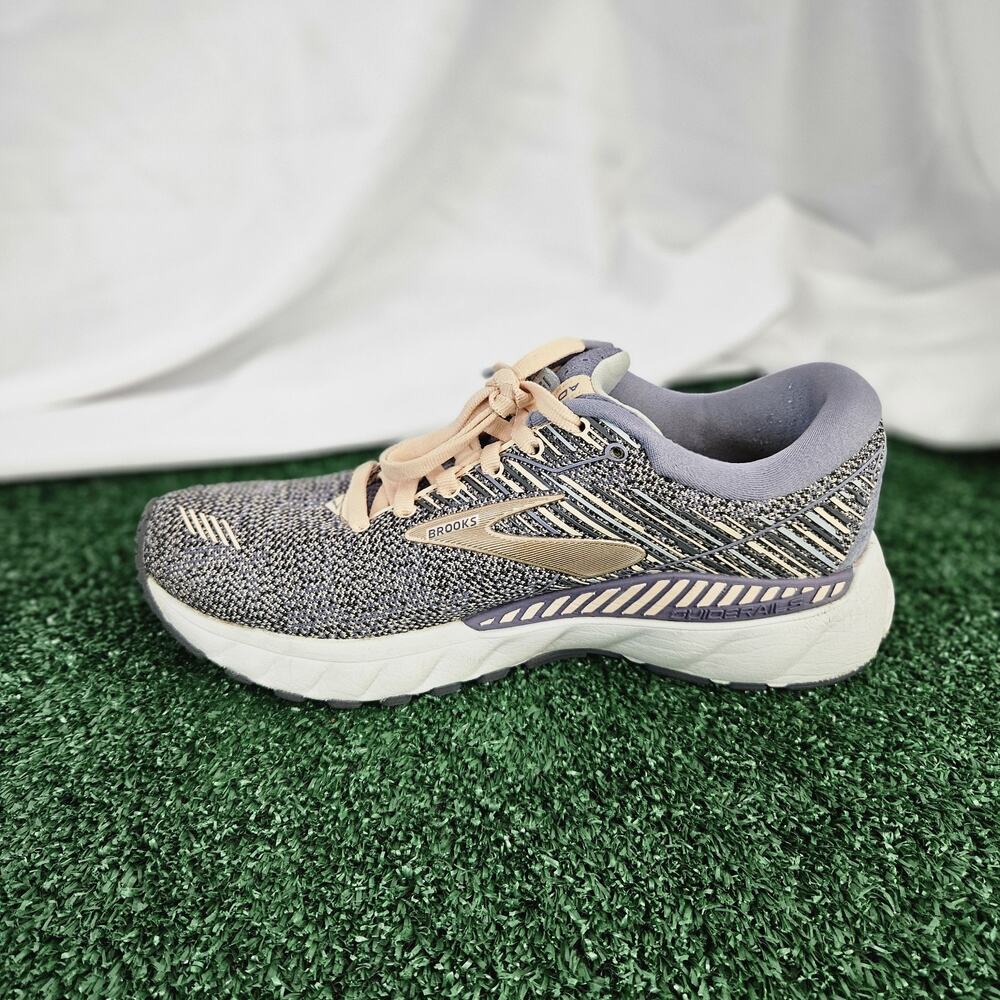 Brooks Women's Gray and Light Pink Running Sneakers - Picture 3 of 11